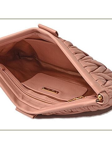 Miu Miu Light Pink Leather Clutch Bag Pouch (view 2)