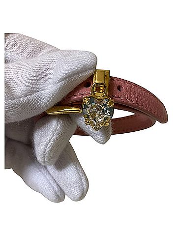 Miu Miu Pink Leather Charm Bracelet (view 2)