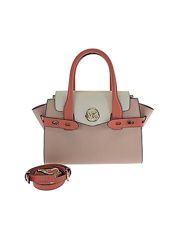Michael Kors Pink White Leather Handbag Shoulder Bag (view 1)