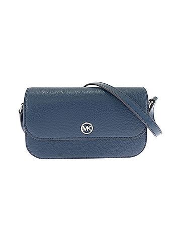 Michael Kors Navy Leather Pochette Shoulder Bag (view 1)