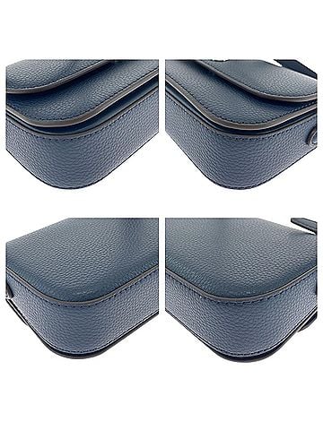 Michael Kors Navy Leather Pochette Shoulder Bag (view 2)