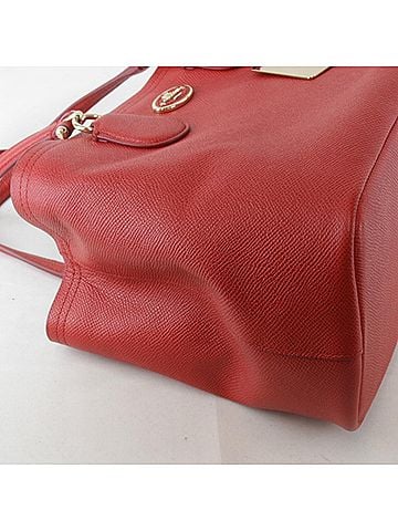 Coach Red Color Leather Handbag (view 2)