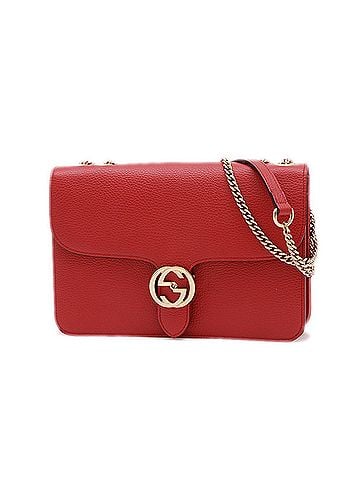 Gucci Red Color Leather Shoulder Bag (view 1)