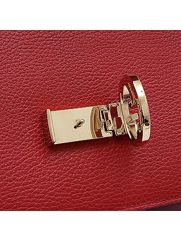Gucci Red Color Leather Shoulder Bag (view 2)