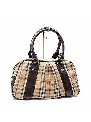 Burberry Beige Brown Pvc Leather Handbag (view 1)