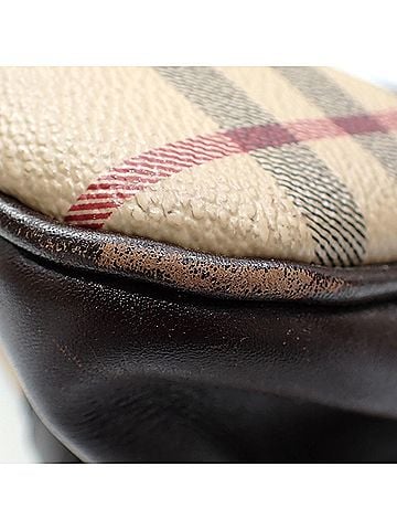 Burberry Beige Brown Pvc Leather Handbag (view 2)