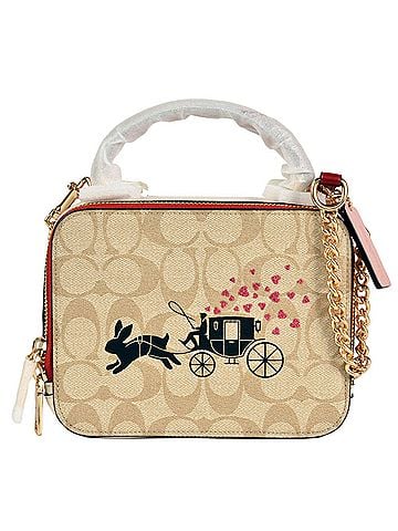 Coach Beige Pvc Leather Handbag (view 1)