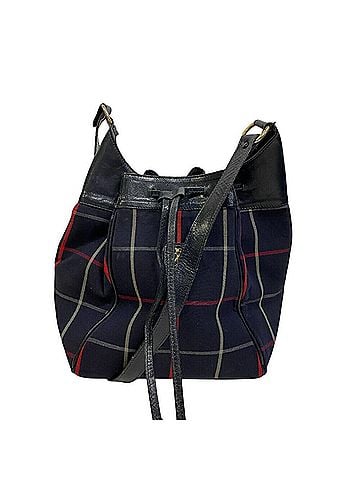 Burberry s Navy Red Color Canvas Leather Shoulder Bag (view 1)