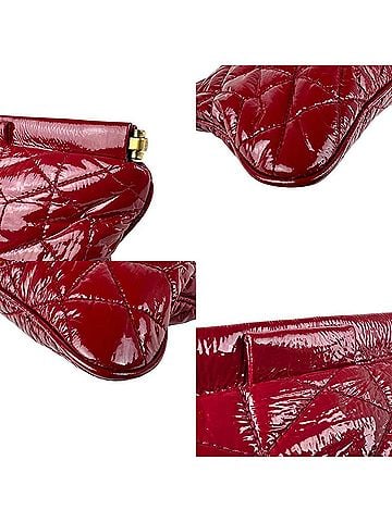 Miu Miu Dark Red Patent Leather Clutch Bag (view 2)