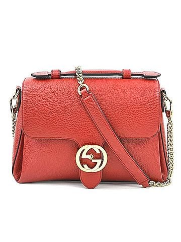 Gucci Red Color Leather Shoulder Bag (view 1)