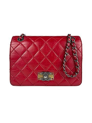 Chanel Red Color Leather Shoulder Bag (view 1)