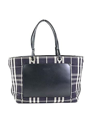 Burberry Black Canvas Leather Handbag (view 1)