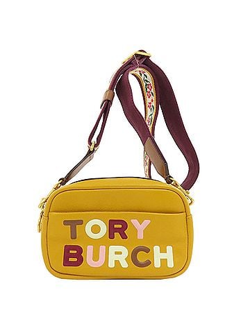 Tory Burch Yellow Leather Shoulder Bag (view 1)