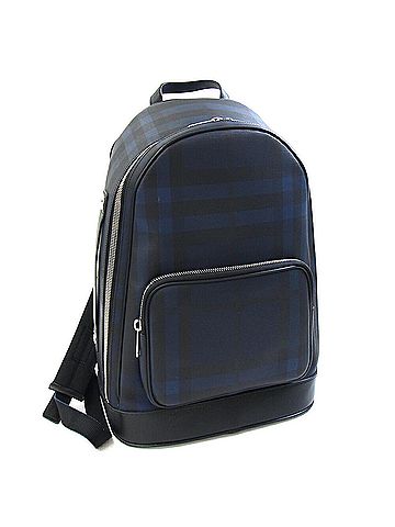 Burberry Black Navy Pvc Leather Backpack (view 1)