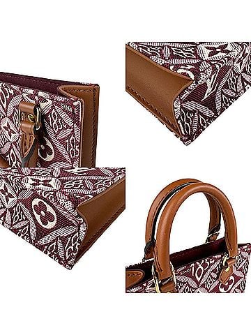 Louis Vuitton Bordeaux Canvas Leather Handbag Shoulder Bag (view 2)