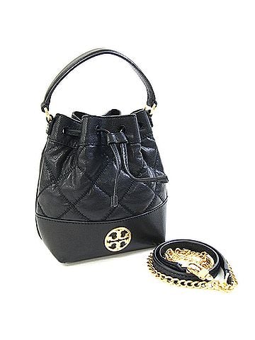Tory Burch Black Leather Pochette Shoulder Bag (view 1)