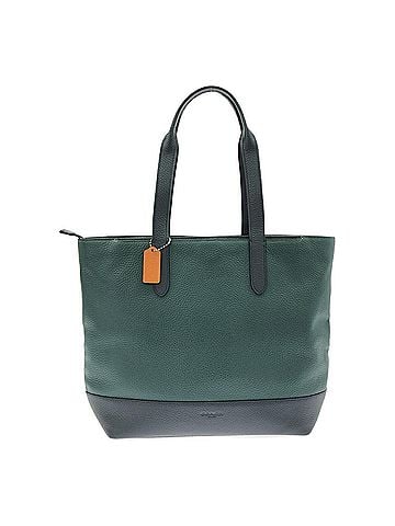 Coach Navy Leather Tote Bag (view 1)