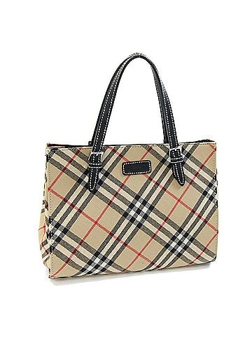 Burberry Blue Label Beige Black Blue Wool Leather Handbag (view 1)