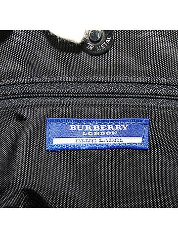 Burberry Blue Label Beige Black Blue Wool Leather Handbag (view 2)