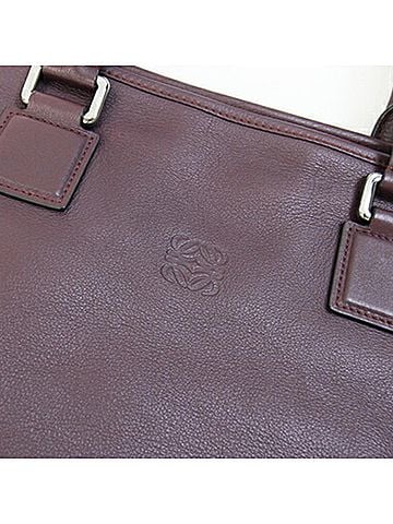 Loewe Bordeaux Leather Handbag Shoulder Bag (view 2)