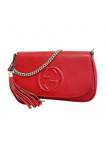 Gucci Red Color Leather Shoulder Bag (view 1)