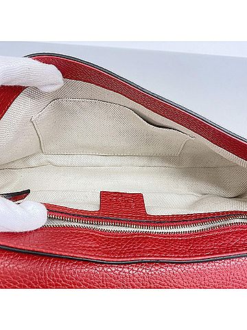 Gucci Red Color Leather Shoulder Bag (view 2)