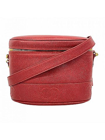 Chanel Red Color Grained Calfskin Shoulder Bag (view 1)