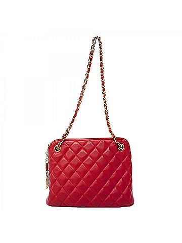 Chanel Red Color Leather Shoulder Bag (view 1)