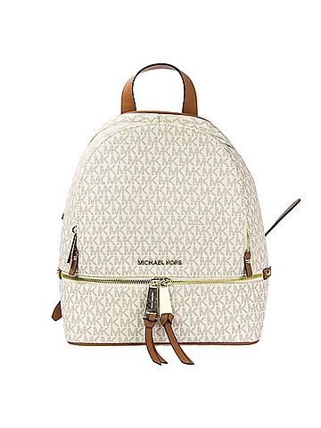 Michael Kors Rhea Gray White Pvc Leather Backpack (view 1)
