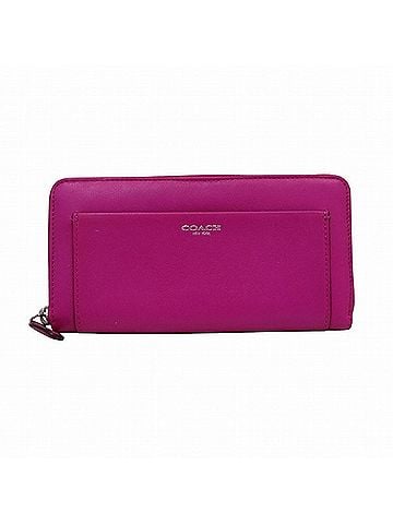 Coach Pink Leather Long Wallet (Bi-Fold) (view 1)