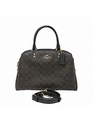 Coach Brown Pvc Leather Handbag Shoulder Bag (view 1)