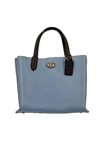 Coach Light Blue Leather Handbag Shoulder Bag (view 1)