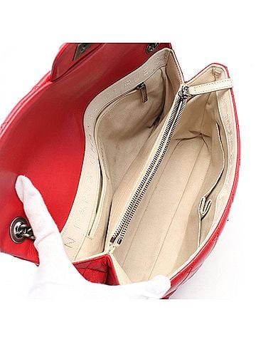 Chanel Red Color Leather Shoulder Bag (view 2)