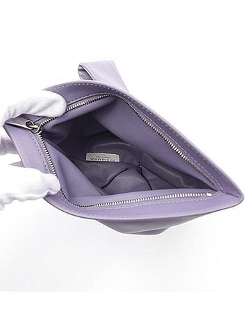 Bottega Veneta Purple Leather Clutch Bag (view 2)