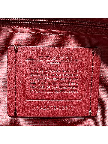 Coach Signature Brown Red Color Pvc Handbag Shoulder Bag (view 2)