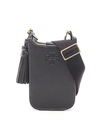 Tory Burch Black Leather Shoulder Bag Sling Bag (view 1)