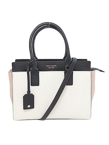 Kate Spade New York Black Pink White Leather Handbag (view 1)