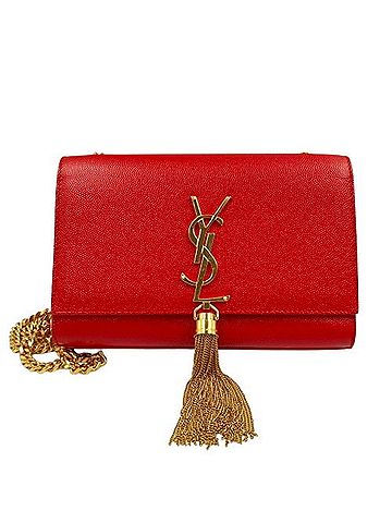 Yves Saint Laurent Red Color Leather Shoulder Bag (view 1)