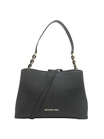 Michael Kors Black Leather Shoulder Bag (view 1)