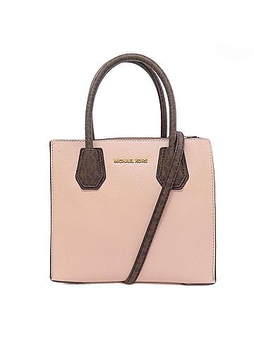 Michael Kors Brown Pink Leather Pvc Handbag (view 1)