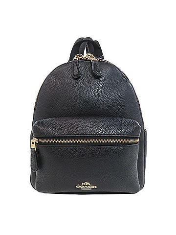 Coach Black Leather Backpack (view 1)