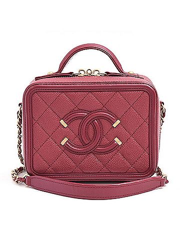 Chanel Bordeaux Grained Calfskin Handbag Shoulder Bag (view 1)