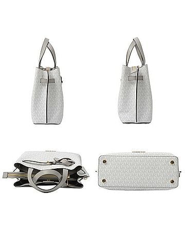 Michael Kors Gray White Pvc Leather Handbag (view 2)