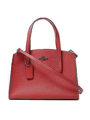 Coach Cherry Red Leather Handbag Shoulder Bag (view 1)