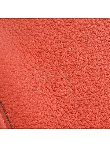 Hermès Evelyne Red Color Taurillon Clemence Leather Shoulder Bag (view 2)