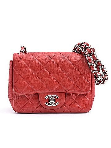 Chanel Matelasse Red Color Grained Calfskin Shoulder Bag (view 1)