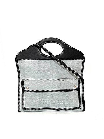 Burberry Blue Navy Canvas Handbag Shoulder Bag (view 1)