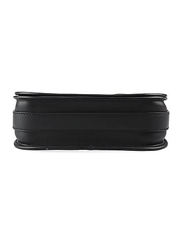 Burberry Black White Leather Handbag Shoulder Bag (view 2)