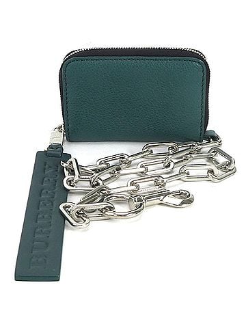 Burberry Green Leather Coin Purse/Coin Case (view 1)