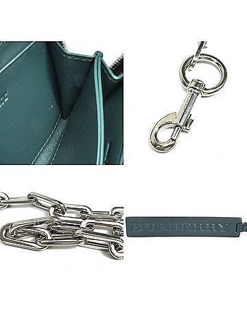 Burberry Green Leather Coin Purse/Coin Case (view 2)